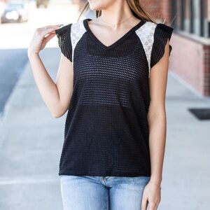 ✔️ Bibi waffle knit top